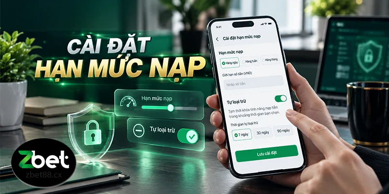Cài đặt hạn mức nạp và tự loại trừ trong tài khoản