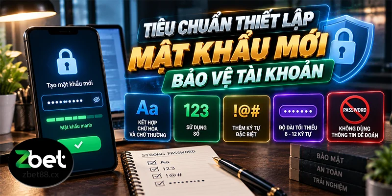 Tiêu chuẩn thiết lập mật khẩu mới bảo vệ tài khoản