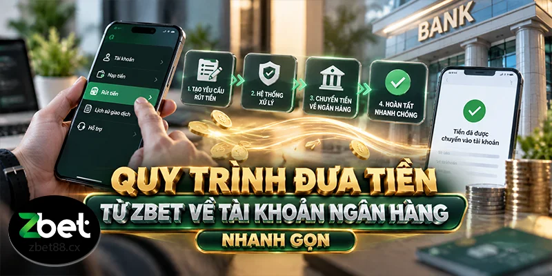 Quy trình rút tiền nhanh về ngân hàng