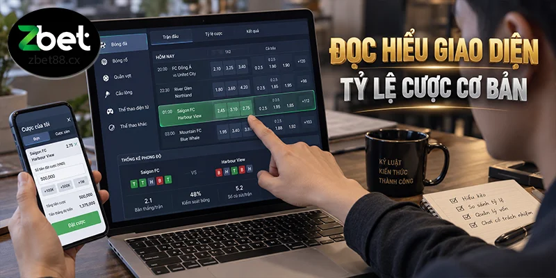 Đọc hiểu giao diện và bảng tỷ lệ cược cơ bản