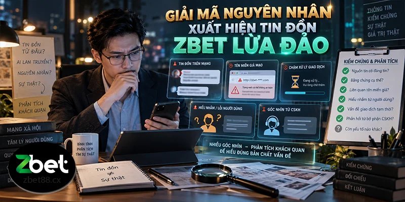 Giải mã nguyên nhân xuất hiện tin đồn ZBET lừa đảo